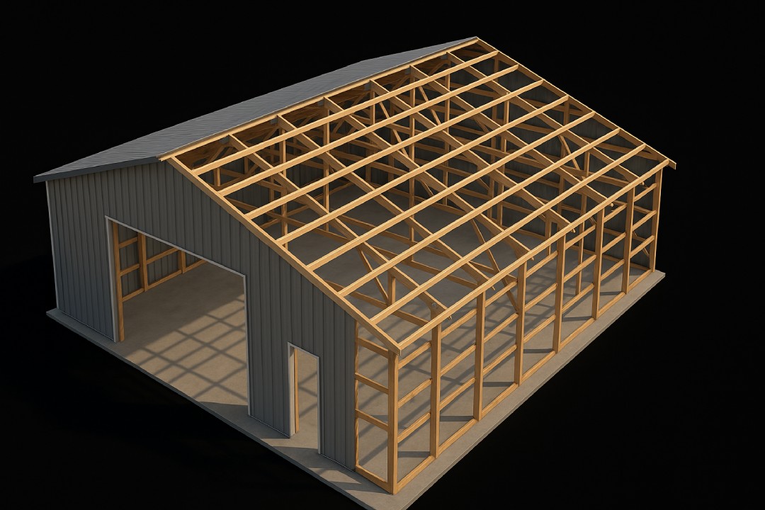 Wood Frame Storage Building